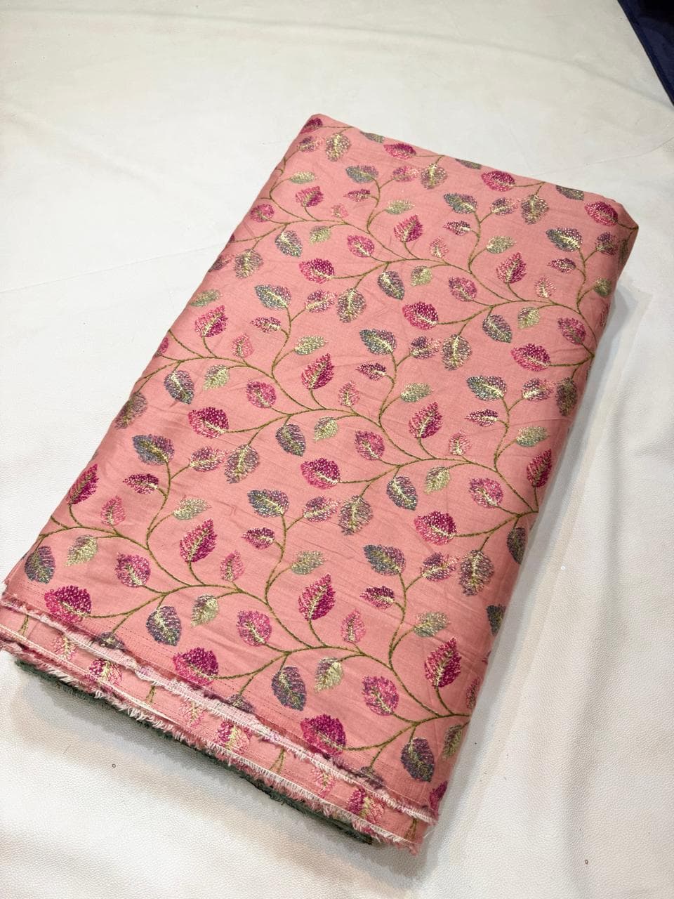 Dusty Rose Botanical Floral Print 60s Pure Jam Cotton - Dusty Rose