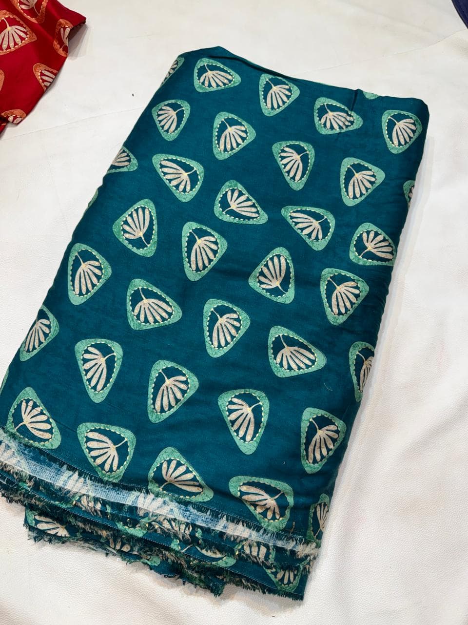 Green Green Jaipuri Block Print Handblock Print Pure Cotton - Green