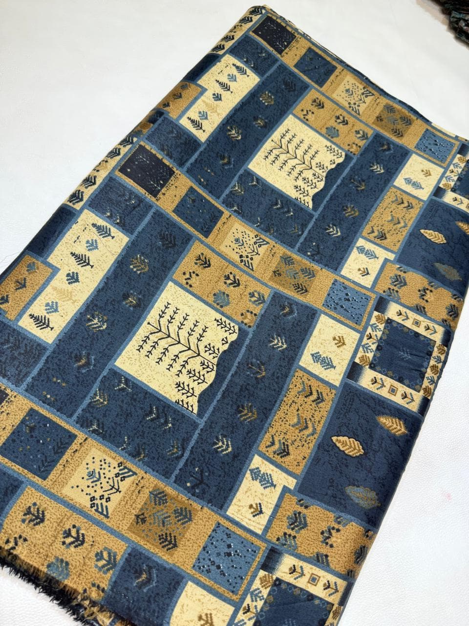 Blue Jaipuri Block Print Handblock Print Pure Cotton - Blue
